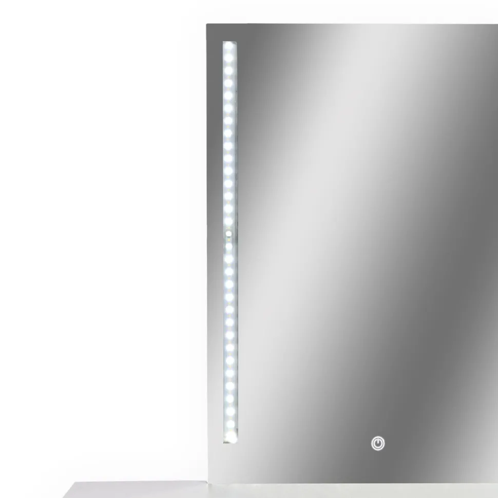 Coiffeuse avec miroir LED Talisma L80cm Blanc