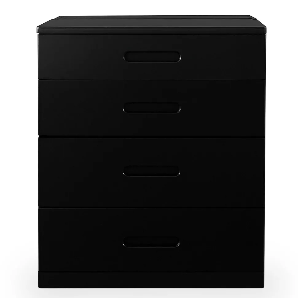 Coiffeuse compacte 60cm avec miroir LED, tiroir et pouf intégré Germina XL Noir