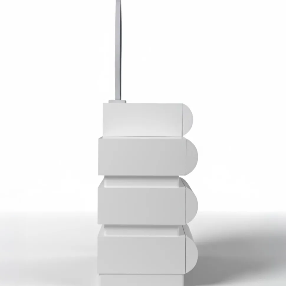Coiffeuse extensible 101-140cm avec 5 tiroirs arrondis et miroir design Mezade Blanc