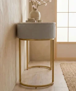 Coiffeuse Paloma 1 tiroir Velours Taupe