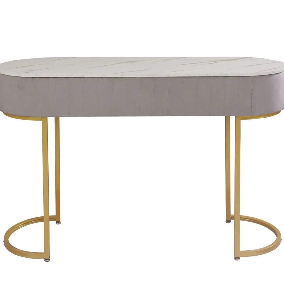 Coiffeuse Paloma 1 tiroir Velours Taupe