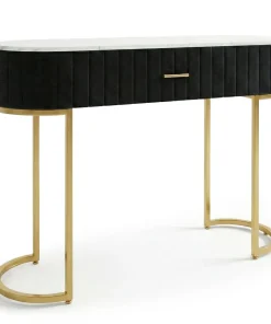 Coiffeuse Paloma 1 tiroir Velours Noir