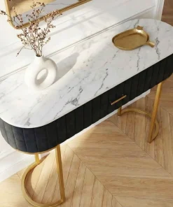 Coiffeuse Paloma 1 tiroir Velours Noir