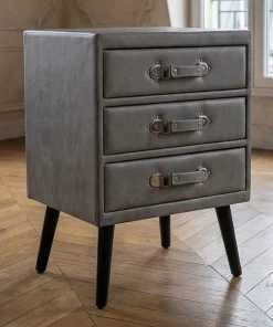 Commode 3 tiroirs Bardo Simili P.U. Gris