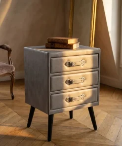 Commode 3 tiroirs Bardo Simili P.U. Gris