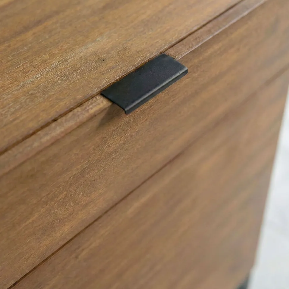 Commode 2 tiroirs et 2 portes battantes Panara Chêne Clair