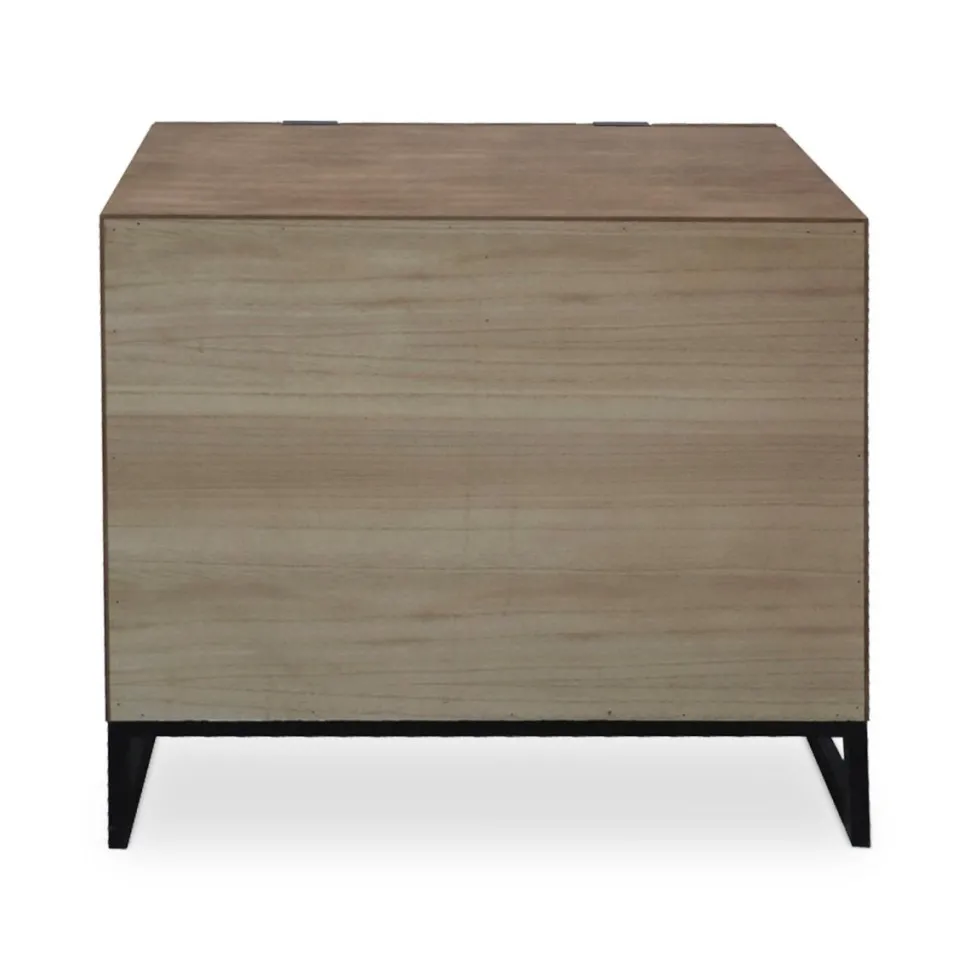 Commode 2 tiroirs et 2 portes battantes Panara Chêne Clair