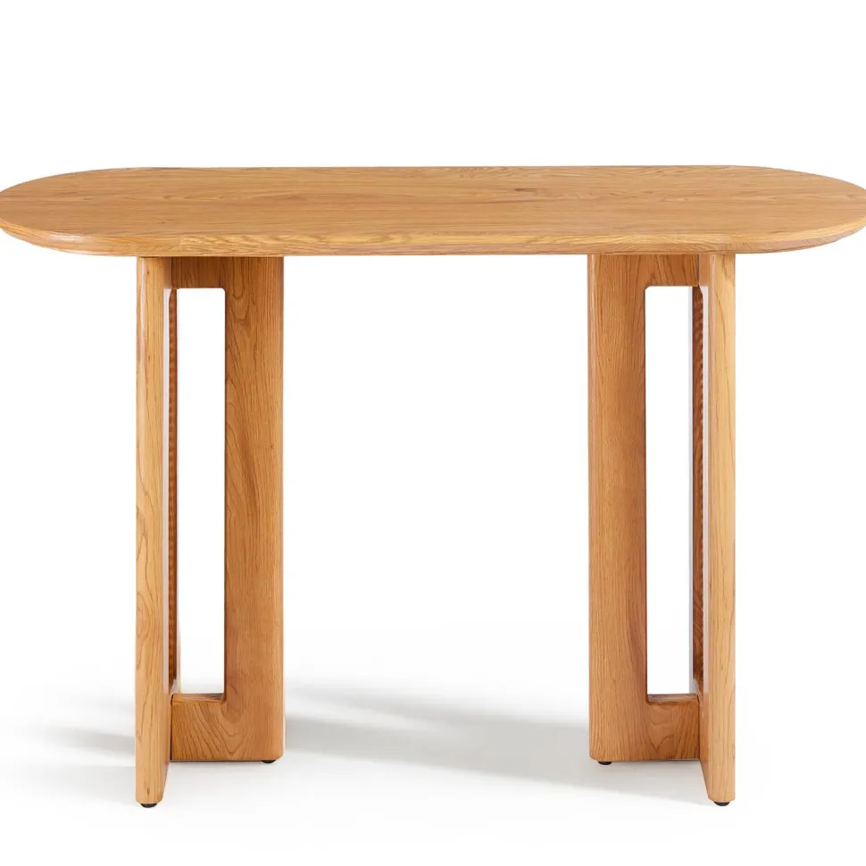 Console avec cannage 40x120cm Bohemia Chêne clair et Rotin