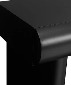 Console design 2 tiroirs L120cm avec pieds obliques Mezade Noir
