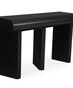 Console design 2 tiroirs L120cm avec pieds obliques Mezade Noir