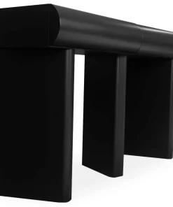Console design 2 tiroirs L120cm avec pieds obliques Mezade Noir