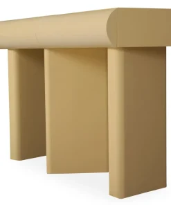 Console design 2 tiroirs L120cm avec pieds obliques Mezade Beige