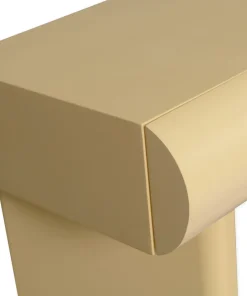 Console design 2 tiroirs L120cm avec pieds obliques Mezade Beige
