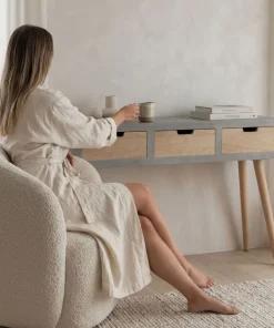 Console scandinave 3 tiroirs Tatum Gris