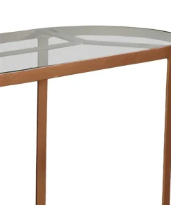 Console Totem Verre et Métal Cuivré