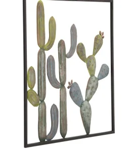 Décoration murale Cactus en fer Multicolore