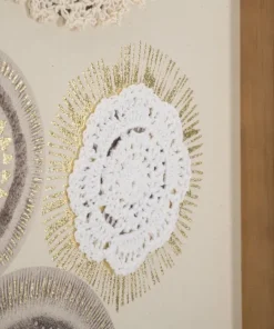 Décoration murale Circlly en bois motifs géométriques tons chauds