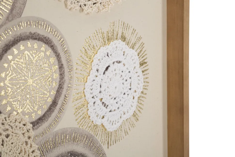 Décoration murale Circlly en bois motifs géométriques tons chauds