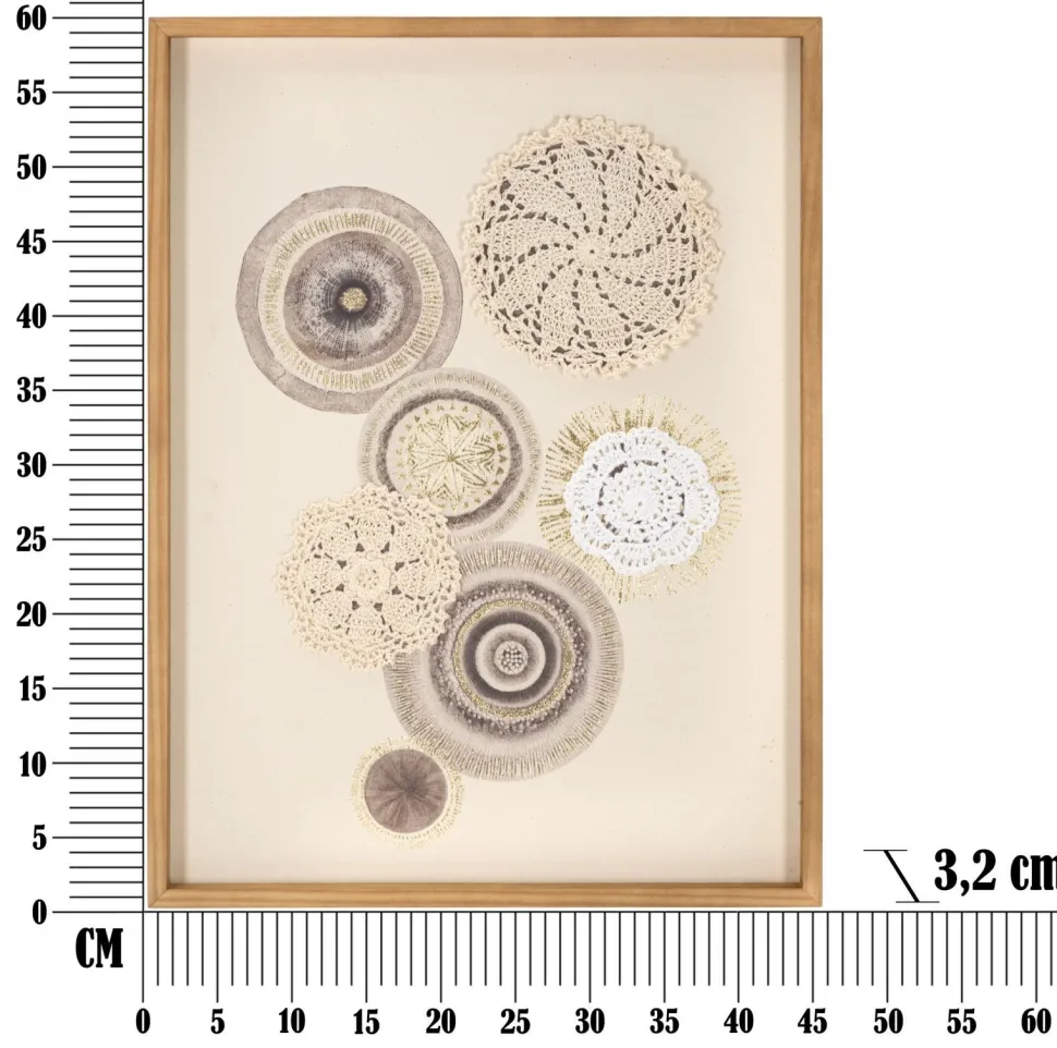 Décoration murale Circlly en bois motifs géométriques tons chauds