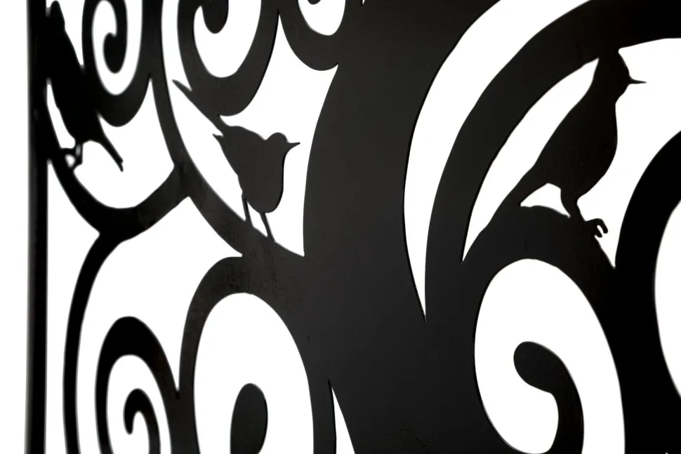 Décoration murale 3D Arbre Fer Noir silhouettes oiseaux