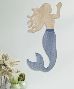 Décoration murale 3D Sirena Métal et MDF multicolore