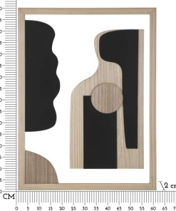 Décoration murale en bois 3D multicolore géométrique abstraite M.D.F