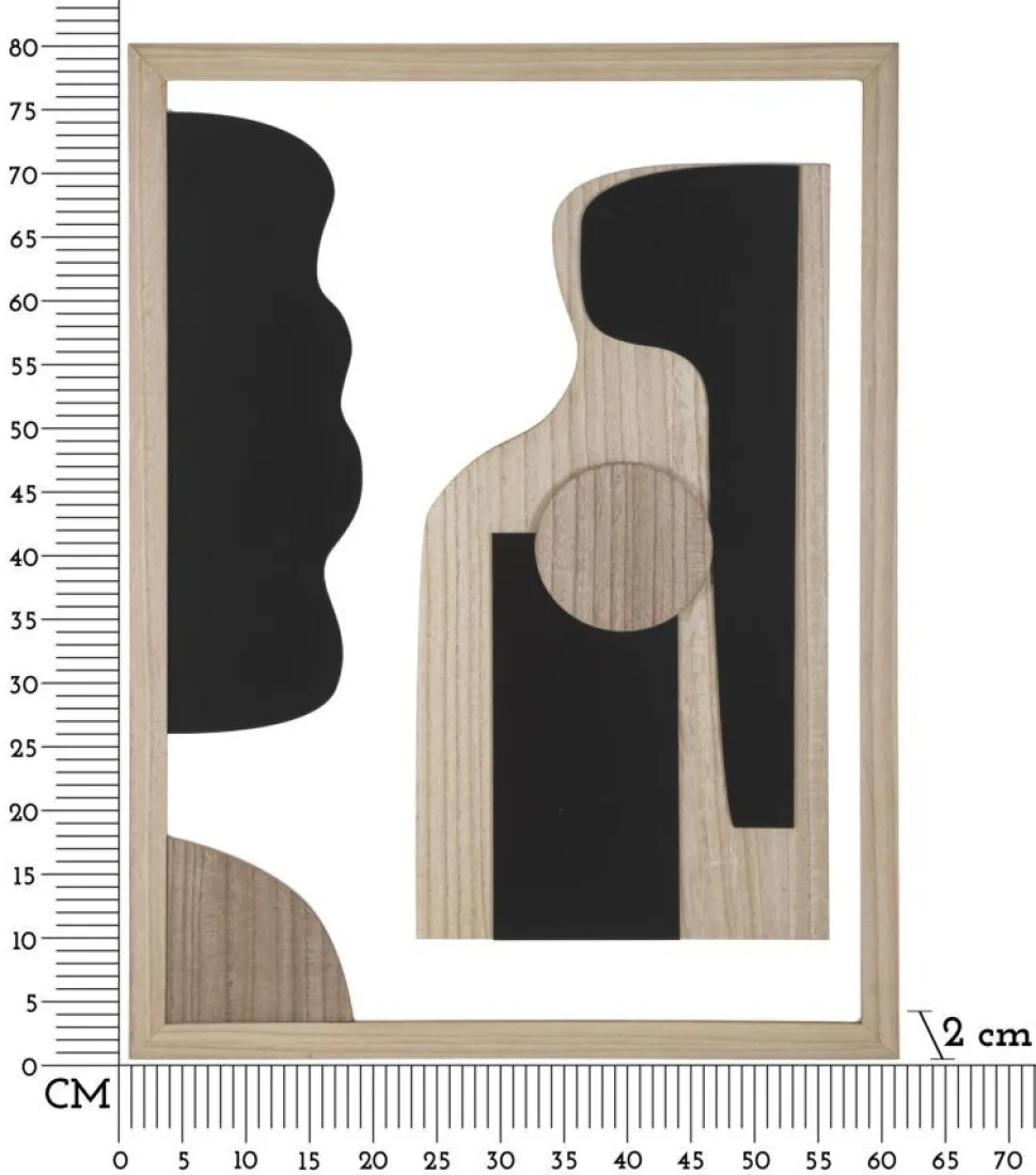 Décoration murale en bois 3D multicolore géométrique abstraite M.D.F