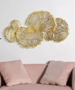 Décoration murale en fer doré Iris motifs géométriques et floraux