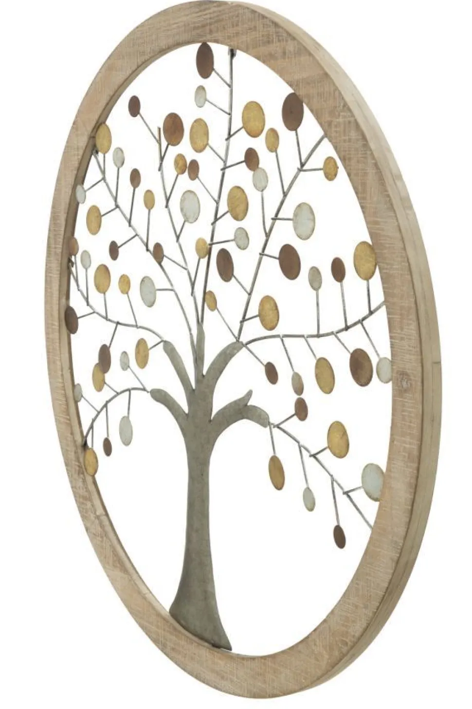 Décoration murale ronde Albero della Vita Bois et Fer