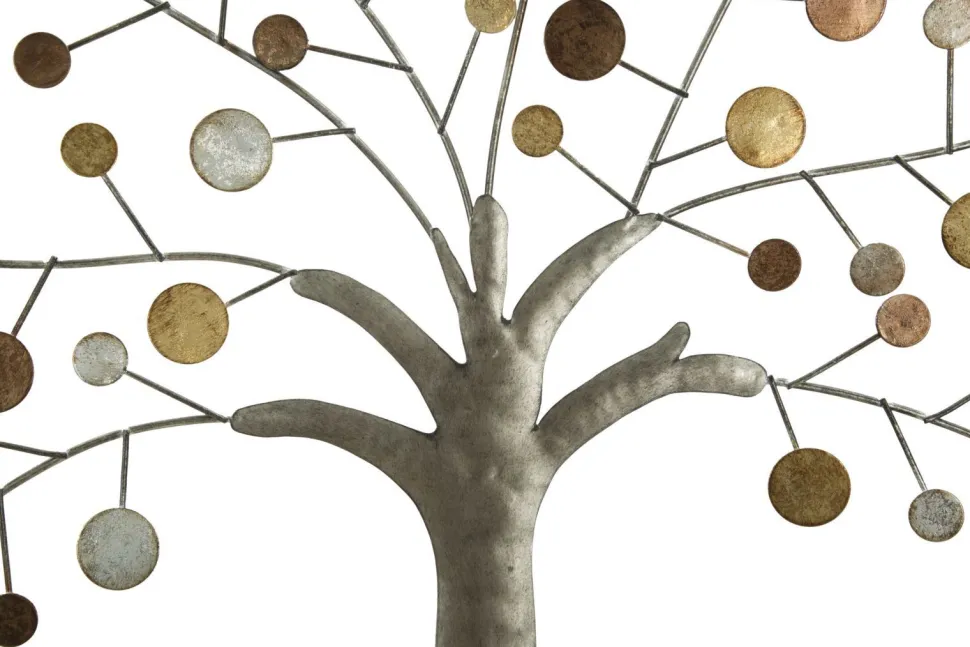Décoration murale ronde Albero della Vita Bois et Fer