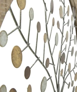 Décoration murale ronde Albero della Vita Bois et Fer