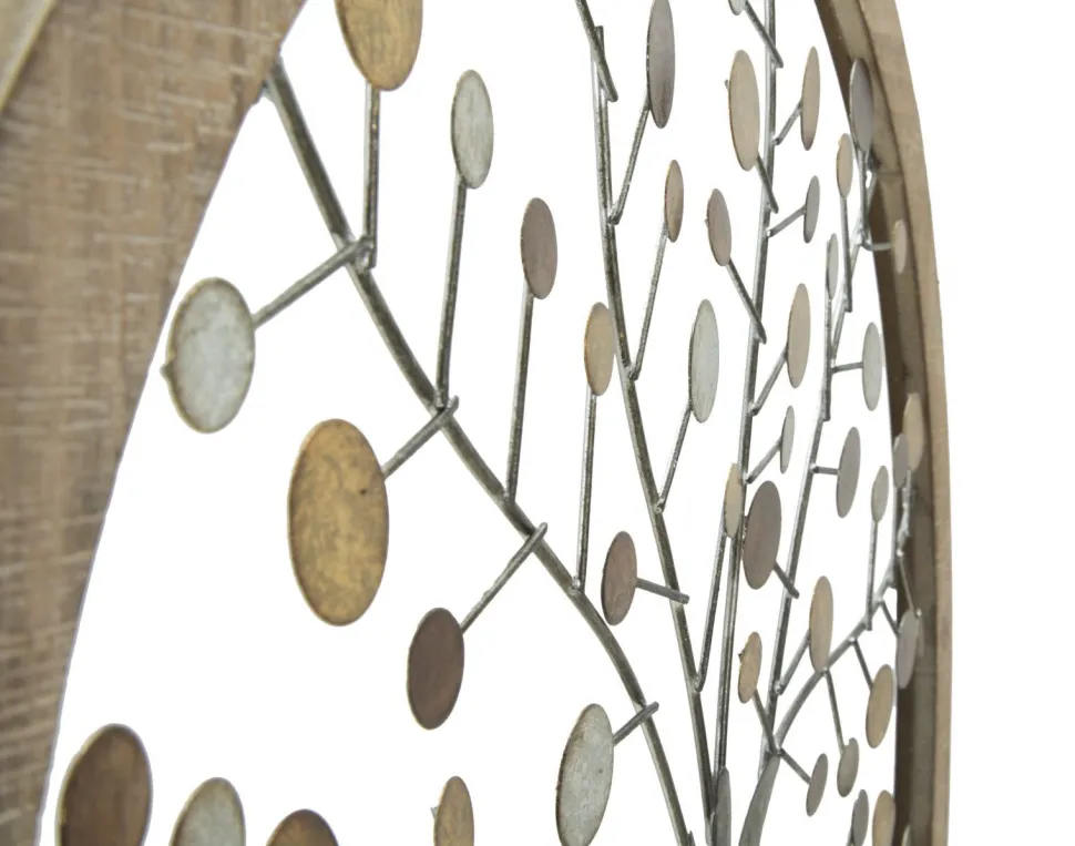 Décoration murale ronde Albero della Vita Bois et Fer