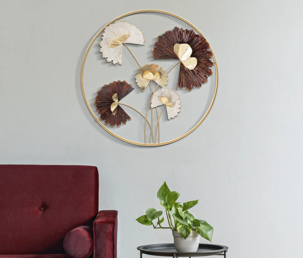 Décoration murale ronde Reddy 3D fer multicolore