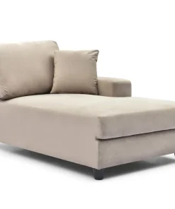 Duo de méridiennes Fabien combinables en canapé profond Velours Taupe