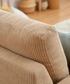 Duo de méridiennes Fabien combinables en canapé profond Velours côtelé Beige