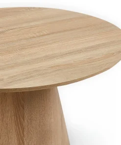 Ensemble de 2 tables basses rondes Callie Chêne clair