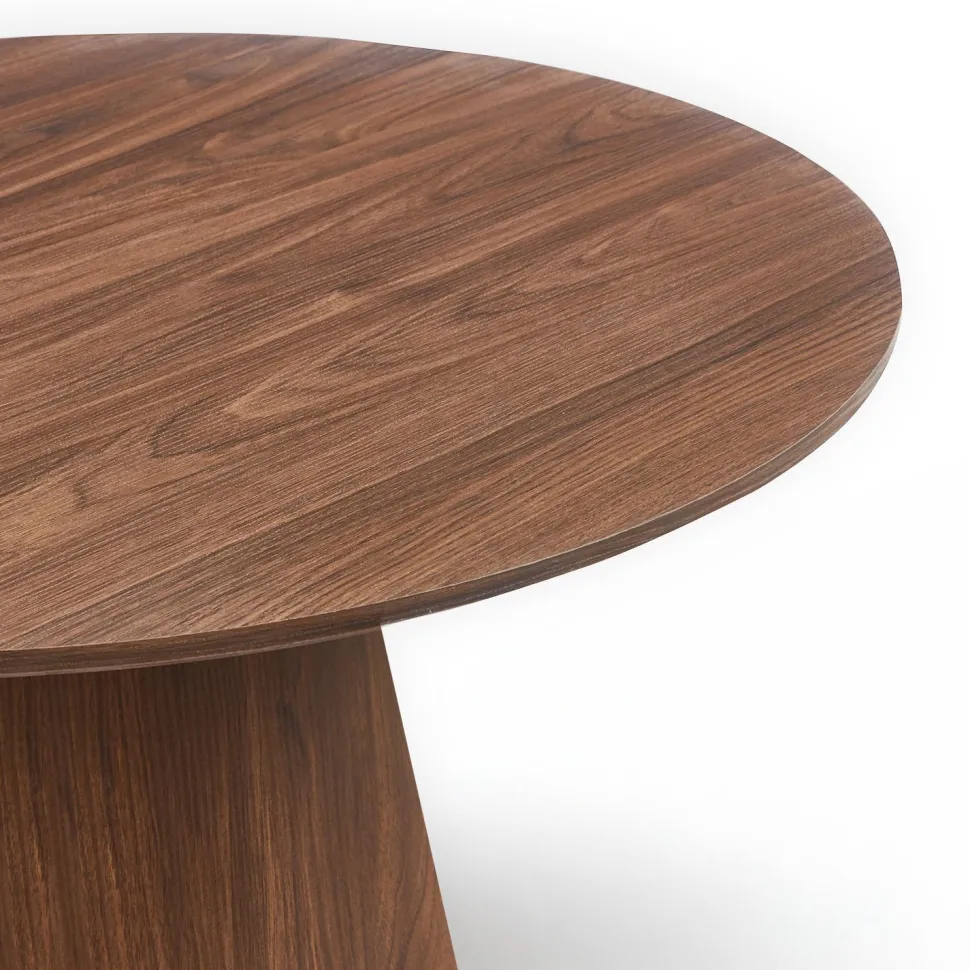 Ensemble de 2 tables basses rondes Callie Bois noisette