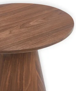 Ensemble de 2 tables basses rondes Callie Bois noisette
