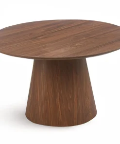 Ensemble de 2 tables basses rondes Callie Bois noisette