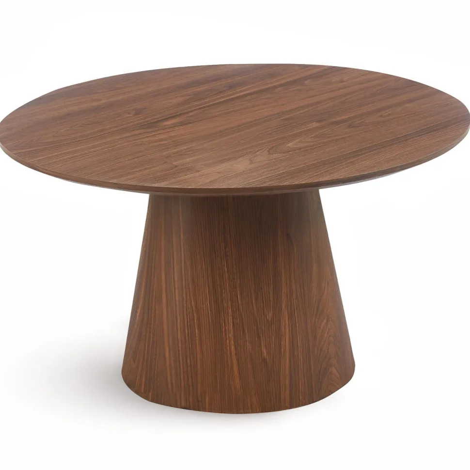 Ensemble de 2 tables basses rondes Callie Bois noisette
