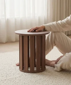 Ensemble de 2 tables basses Annabel Bois Noisette