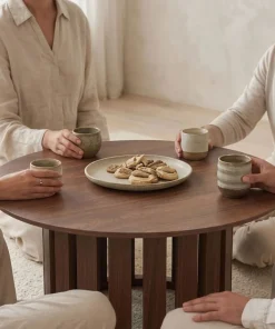 Ensemble de 2 tables basses Annabel Bois Noisette