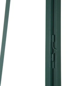 Ensemble de lanternes vertes Poignée dorée Fer et verre