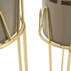 Ensemble de porte-vases à fleurs 2 pcs Métal Satiné et motifs perforés