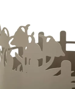 Ensemble de porte-vases à fleurs 2 pcs Métal Satiné et motifs perforés