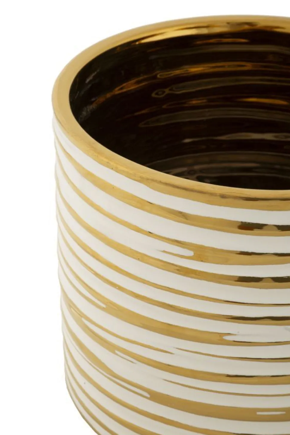 Ensemble de vases en céramique décorés doré Blanc et Doré