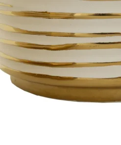 Ensemble de vases en céramique décorés doré Blanc et Doré