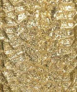 Ensemble de vases ronds en métal doré décorations en relief