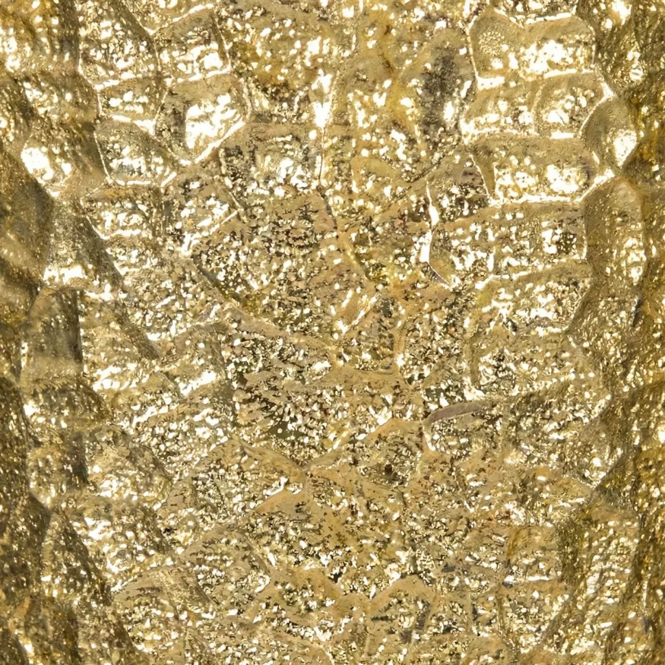 Ensemble de vases ronds en métal doré décorations en relief