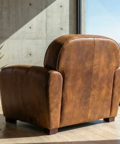 Fauteuil Club Perle Tissu Vintage
